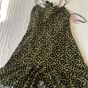 Yellow and black target dress
